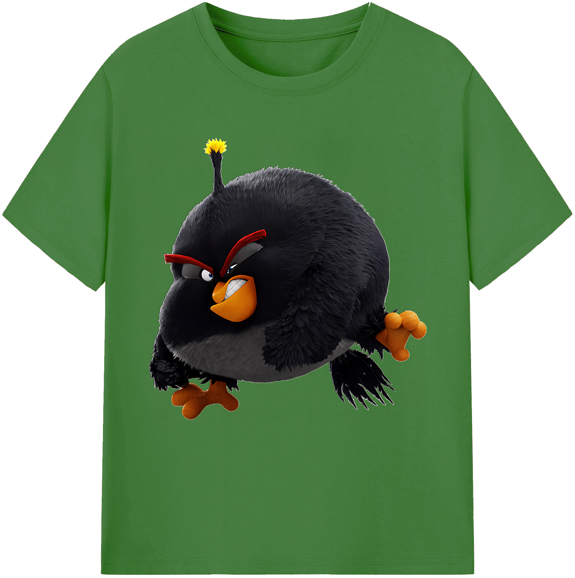 （画像用） Angry Birds アングリーバード レディースカジュアルプリントTシャツ（綿100％）